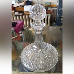 Waterford Crystal Ships wheel Decanter with Stopper In VERY Nice Condition